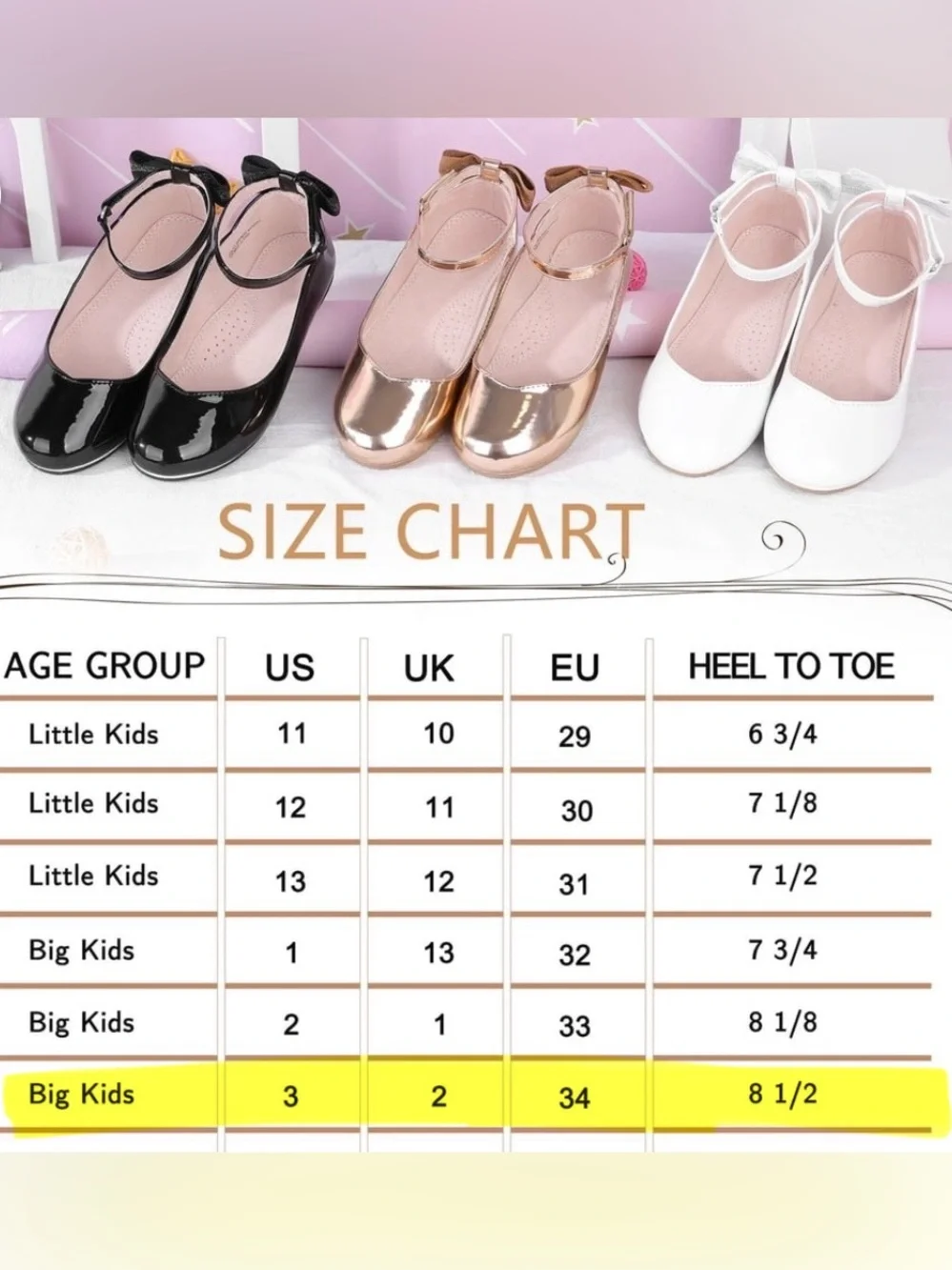 Girls White Patent Mary Jane Dress Shoes Ballerina Bow Size 3 Flower Girl